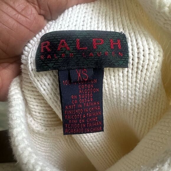 Ralph Lauren Ivory Mockneck Sweater XS - Picture 4 of 5